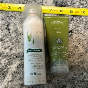 Klorane Dry Shampoo and Neuma scalp Exfoliator Full-size bundle